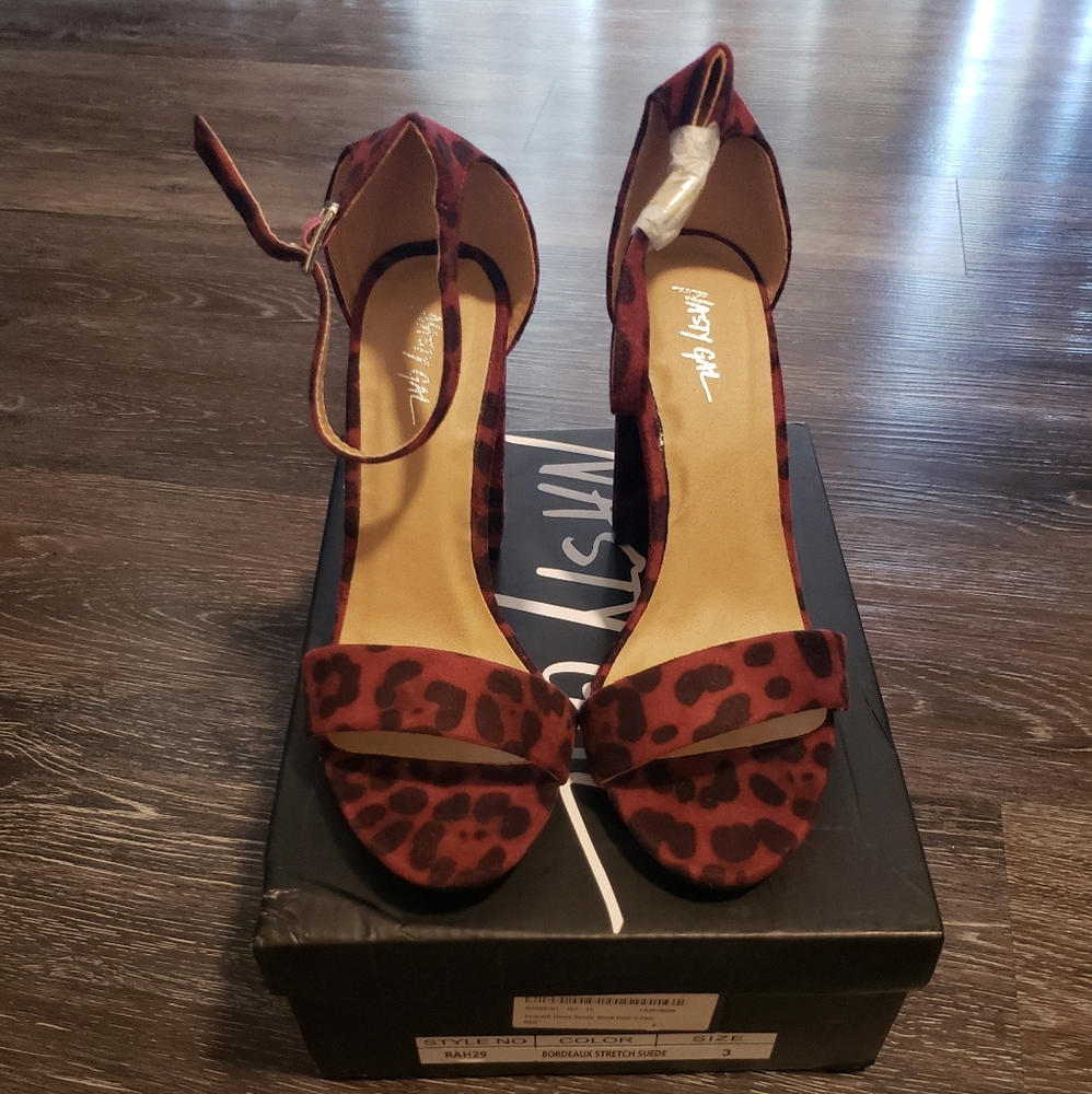Leopard print high heels